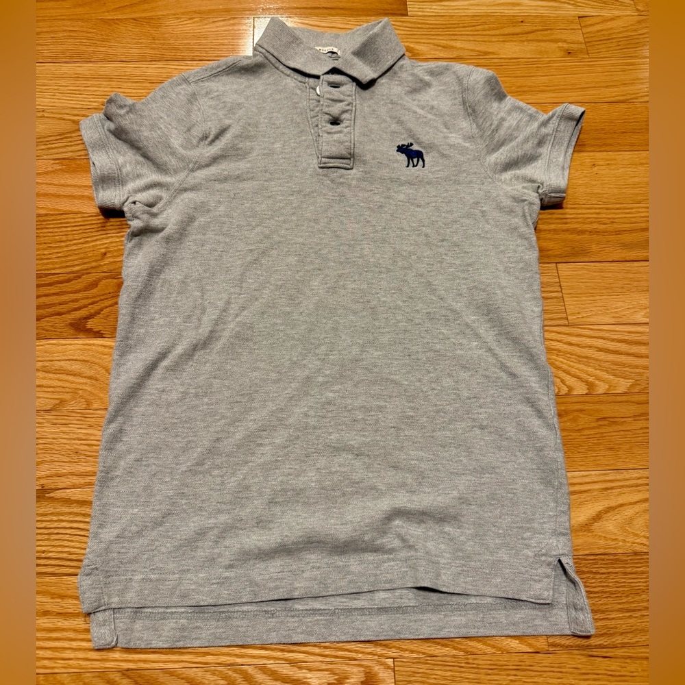 Abercrombie Large Moose Gray Polo Shirt